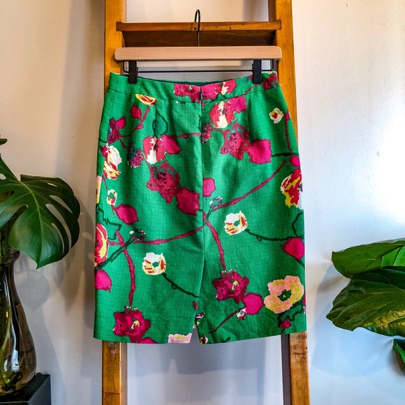 J. Crew SZ 0 Floral Water Color Pencil Skirt! - Picture 8 of 8
